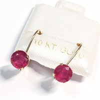 $300 14 KT Gold Ruby Earrings (app 1.46ct)