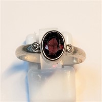 $140 Silver Garnet Ring