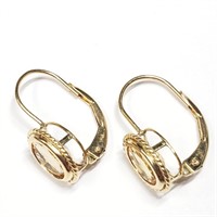 $600 14 KT Gold Citrine Earrings
