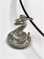 $100 Silver Snake Pendant Necklace