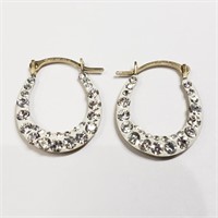 $200 10 KT Gold and CZ Earrings (app 0.58gm)