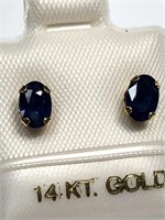 $120 10 KT Gold Sapphire Earrings