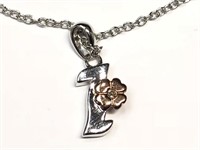 $100 Silver Copper Plated and CZ Necklace