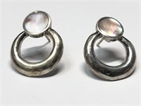 $120 Silver Mother of Pearl Earrings (app 4g)