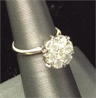 14KT WHITE GOLD TABLE TOP DIAMOND RING