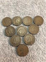 10 Indian head pennies