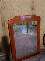 Hanging mirror with Maple frame