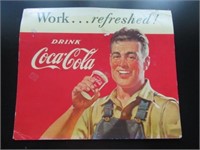 1949 Coca Cola Cardboard Sign