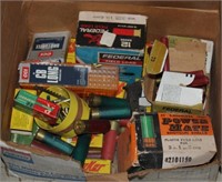 box of asstd ammunition - shotgun & .22