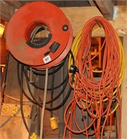Elec. Ext. cords hanging on beam
