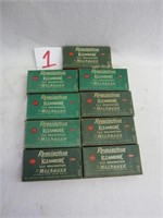 9 Boxes of Remington 222 Empty Brass Bullets