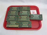 9 Boxes of Remington 222 Empty Brass Bullets