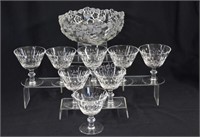Cross & Olive Stemware Glasses & Decorative Bowl