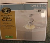 Rockport 52 inch LED Matte White Ceiling Fan