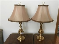 Matching Pair of Brass Lamps