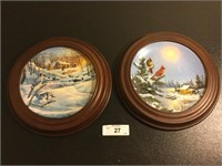 (2) Wings of Winter Collection Plates