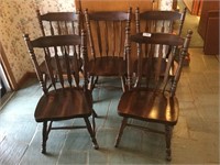 (5) Solid Wood Dining Room Chairs
