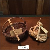 (2) Handmade Baskets by Billy Bob Original