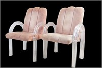 Modern Acrylic arm chairs - pair
