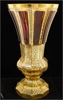 Fine Bohemian glass crystal vase