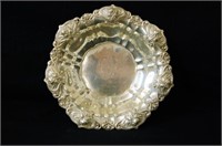Antique highly embossed Sterling Bowl 376 grams