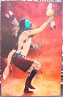 Large Rueben Richards Oil on Canvas Navajo