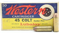 50rds Western 45 COLT 255 gr. Lubaloy Bullets