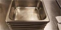 Lot of 6 stainless steel  Pans