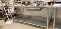 6' stainless steel work table