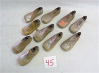 10 Wooden Vintage Childs Shoe Forms