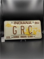 George Rogers Clark Indiana License Plate