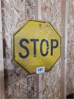Antique steel stop sign