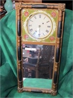 OG EMPIRE WEIGHT WALL CLOCK 1860S TIME ONLY