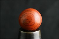 Tight Swirl Brick Red on Red Marble 18mm