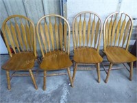4 oak chairs