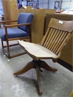 Vintage wood office chair AS IS