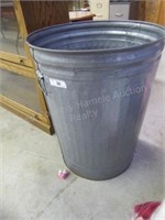 Metal garbage can