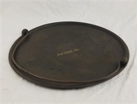 Cast Iron Tray Griddle Round W/ Bail Handle 13 3/8