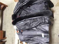 2 leather coats