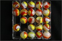 Lot of 22 Yellow Red Popeye Marbles