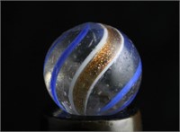 Blue White & Clear Lutz Marble 16mm