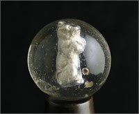 Sulphide Marble w/Begging Dog 29mm