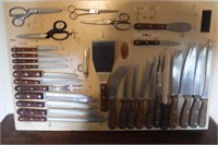 kitchen knifes & scissors sales board