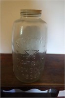 vintage 5 gal. mason jar. patented 1858 amer.eagle