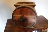vintage wooden butter churn
