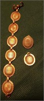 Copper Bracelet, Earrings