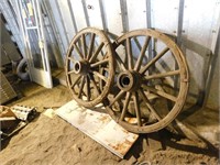 Pair of 44" wagon wheels