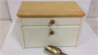 Vintage 1930's or 40's Bread Box and Scoop K14C
