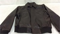Men's Vintage Leather Bomber Jacket K14B