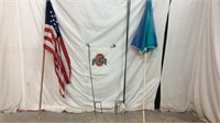 American Flag, Umbrella, and Garden Hooks G13C